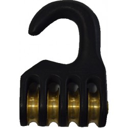 Katrol 4 rol  Big wheels, 20 mm.